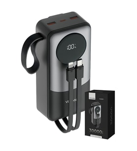 Venandin PWB30A1 30.000 Mah LED Göstergeli 22.5W Hızlı Kendinden Kablolu Powerbank