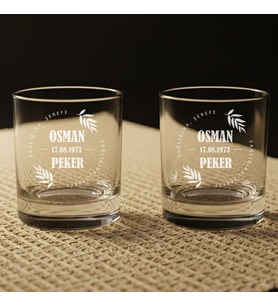 Premium Kutulu 2’li Kişiye Özel İsim Yazılı Dublin Whiskey Viski Bardakları