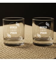 Premium Kutulu 2’li Kişiye Özel İsim Yazılı Dublin Whiskey Viski Bardakları
