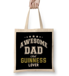 Awesome Dad And Guinness Lover Bez Çanta Uzun Saplı