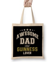 Awesome Dad And Guinness Lover Bez Çanta Uzun Saplı