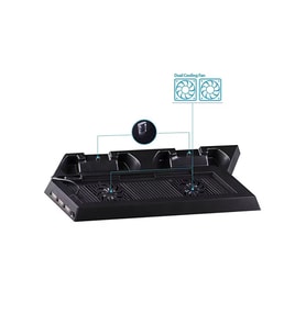 PS4 PRO SLİM Sogutma için Dikey Stand İstasyonu 2`li Gamepad Şarj İstasyonu