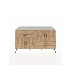 Kronos Konsol 3 Raflı 4 Çekmeceli 4 Kapaklı 176x59x99 Aytaşı-Çam