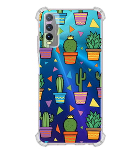 PrintiFy Vivo Y20S Uyumlu Water Color 4 Baskılı Şeffaf Köşe Korumalı Antişok Kılıf