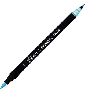 ZIG TUT-80 031 ART & GRAPHIC TWIN MARKER ÇİFT UCLU KALEMİ LİGHT BLUE