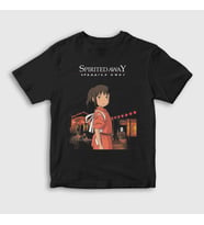 Presmono Unisex Çocuk Siyah Chihiro Ogino Spirited Away T-Shirt 542071tt