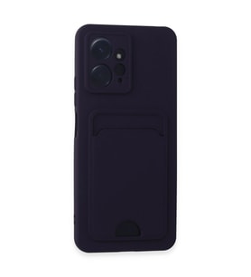 Xiaomi Redmi Note 12 4g Kılıf Kelvin Kartvizitli Silikon - Derin Mor