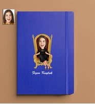 Kişiye Özel Kadın Model 13x21 Mavi Defter-17