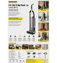 Karcher Cv 30/2 Bp Pack *Eu (1.023-201.0) Akülü Dik Fırça Tipi Elektrikli Süpürge