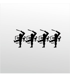 Folyo Sticker Oyuncak Askerler 130cm Uzunluk (Karışık)
