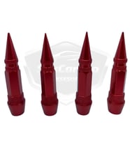 Sivri Sibop Kapağı Merm i Sibop Kapağı Araba Motosiklet Metal 4 lü Set Kırmızı