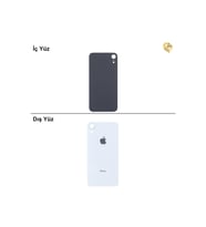 iPhone XR Beyaz Renk Arka Kapak Arka Cam Batarya Kapağı Lazer Kesim Kapak Pil Kapağı