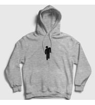 Presmono Unisex Gri Blohsh Billie Eilish Kapüşonlu Sweatshirt 154097tt (Gri)
