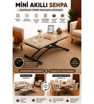 Akıllı Sehpa Mini Juppo Mdf Antiklayt Oval Köşe Siyah