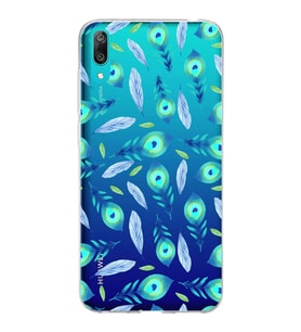 PrintiFy Huawei Y7 Pro 2019 ile Uyumlu 1mm Slim Fit Nazar Boncuğu 3 Baskılı Şeffaf  Kılıf