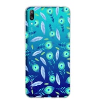 PrintiFy Huawei Y7 Pro 2019 ile Uyumlu 1mm Slim Fit Nazar Boncuğu 3 Baskılı Şeffaf  Kılıf