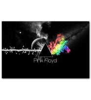 Cakatablo Pink Floyd Gezegen Üçgen Kuşlar ve Renkler MDF Tablo