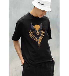 Wolverine Marvel Kahraman Baskılı Unisex Oversize Tişört