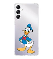 Samsung Galaxy A14 Uyumlu Köşe Korumalı Antişok Kapak Donald Duck Tasarımlı Şeffaf Silikon Kılıf