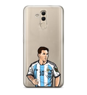 Huawei Mate 20 Lite Uyumlu Lionel Messi Desenli Şeffaf Telefon Kılıfı
