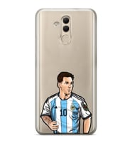 Huawei Mate 20 Lite Uyumlu Lionel Messi Desenli Şeffaf Telefon Kılıfı