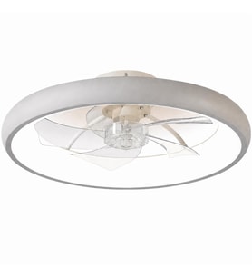 Beyaz Ø50cm LED Fanlı 6500K Soğuk Beyaz Modern Plafonyer Avize