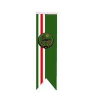Masa Üstü Kırlangıç Çeçenistan İçkerya Bayrağı - 8x30cm Çift Taraflı Saten Kumaş