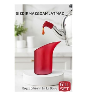 6'lı Sızdırmaz Silikon Çaydanlık Ucu Aparatı - Damlatma Önleyici Akıllı Emzik Başlığı - Isıya Dayanıklı