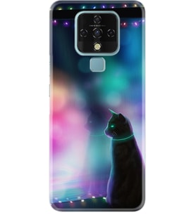 Tecno Camon 16 Kılıf Silikon Desen Window Cat 1787
