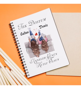 Anneler Günü Tasarımlı Defter Kişiye Özel