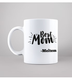 En İyi Anne ( Best Mom) Tasarımlı Kupa Kişiye Özel