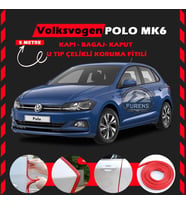 Volksvogen Polo MK6 Oto Araç Kapı Koruma Fitili 5metre Parlak Kırmızı Renk