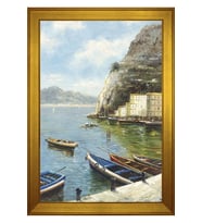 Manzara Temalı Kanvas Tablo 50 x 70 cm Gold Çerçeve