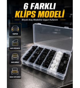 Otomotiv Plastik Klips Seti Kaporta, Çamurluk, Davlumbaz Ve İç Trim Klipsleri
