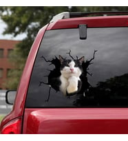 Araba Arka Cam Kedi Sticker Yapıştırma 17cm A8