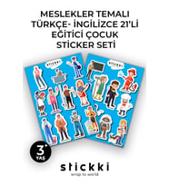 Meslekler İngilizce-Türkçe Tasarımlı Kredi Kartı Sticker Kaplama
