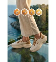 Walkway Bej Fileli Hafif Esnek Hafızalı Taban Unisex Spor Ayakkabı Flexnova G