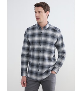 LCWAIKIKI Classic Siyah Regular Fit Yün Karışımlı Erkek Gömlek