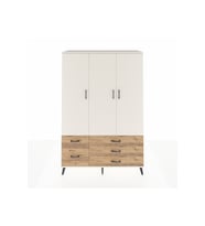 Hyperion Dolap 5 Raflı 5 Çekmeceli Tek Askılı 132x44x195 Aytaşı-Aytaşı/Çam