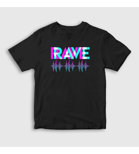 Presmono Unisex Çocuk Siyah Rave Synthesizer Techno Music T-Shirt 544848tt