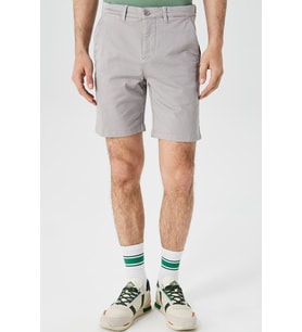 Lacoste Men's Slim Fit Cotton Bermuda Shorts Erkek Dar Kesim Desenli Bermuda Şort Gri