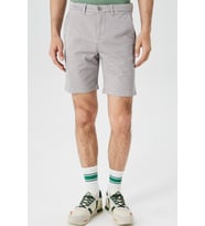 Lacoste Men's Slim Fit Cotton Bermuda Shorts Erkek Dar Kesim Desenli Bermuda Şort Gri