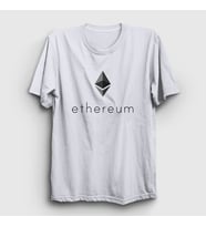 Presmono Unisex Beyaz Ethereum Bitcoin T-Shirt 263598tt (Beyaz)