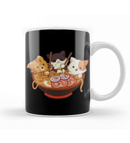 Kawaii Cute Anime Cats Otaku Japanese Ramen Noodles Gift Kupa Bardak Porselen