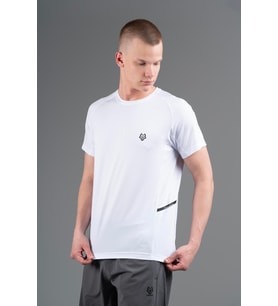 Maraton Regular Erkek Bisiklet Yaka Beyaz T-shirt
