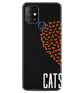 INFINIX Hot 8 9 10 11S Hot 10 Play 10T Kılıf Desemli Silikon Cats 1792