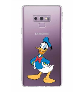 Samsung Galaxy Note 9  Kamera Korumalı Kapak Donald Duck Tasarımlı  Şeffaf  Kılıf