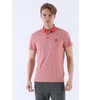 Maraton Regular Erkek Polo Yaka Kiremit T-shirt