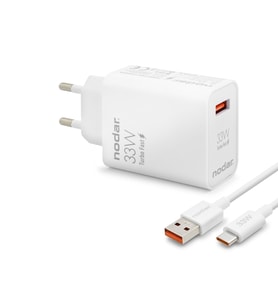 Type-C Hızlı Şarj Seti 33W Usb Adaptörlü - Beyaz ND1006