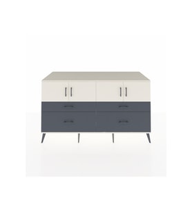 Kronos Konsol 2 Raflı 4 Çekmeceli 4 Kapaklı 176x59x99 Aytaşı-Aytaşı/Antrasit